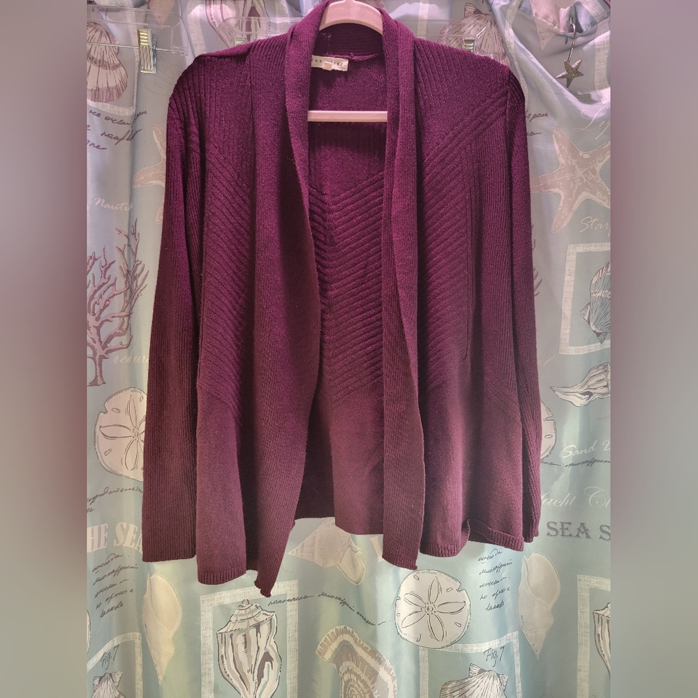 Retrology Vintage Medium Purple Women's Cardigan